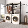 Laundry Room Storage, 5 Tier Wood Over The Washer and Dryer Shelf with Drying Racks - Heavy Duty Space Saver Standing Dry Rack - 4 of 4