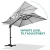 10ftx10ft Cantilever Patio Umbrella with Base,umbrella outdoor patio, 360 Rotation - 4 of 4