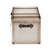 Baxton Studio Nevio Canvas Storage Trunk Beige/Coffee/Black - 4 of 4