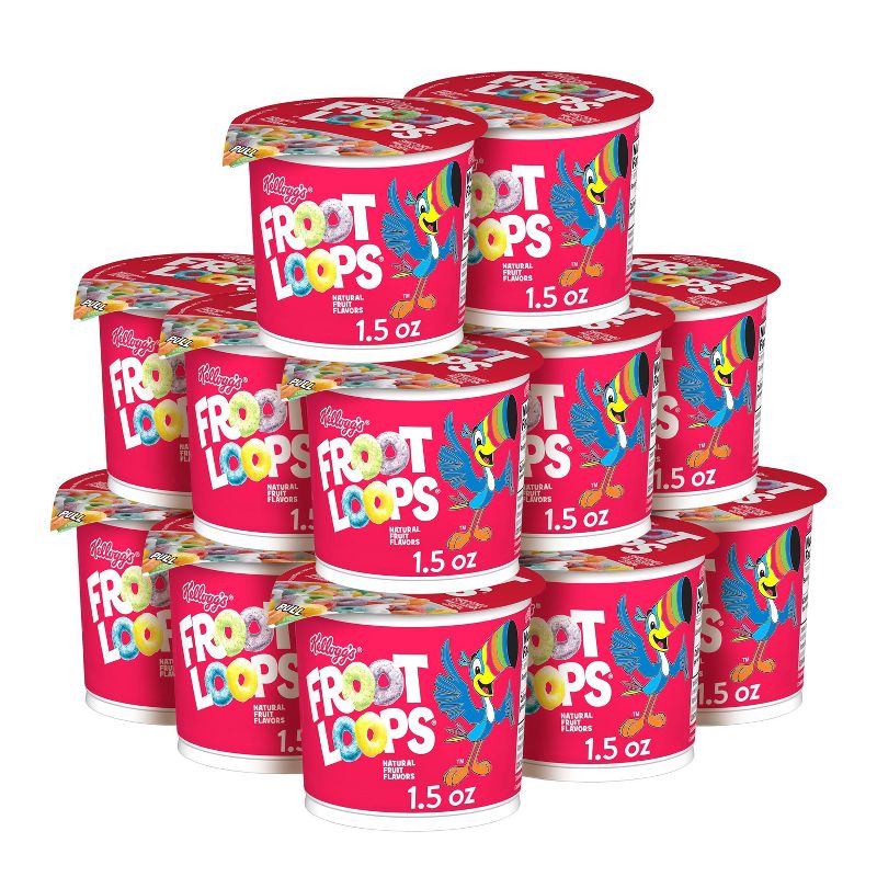 Kellogg&#39;s Froot Loops Breakfast Cereal Single Serve Cup - 1.5oz, 1 of 7