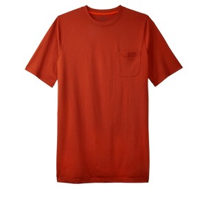 Boulder Creek by KingSize  Heavyweight Longer-Length Pocket Crewneck T-Shirt - 1 of 4