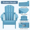 Hyleory HDPE Folding Adirondack Chair  – Weather-Resistant Outdoor Lounge Chair - 3 of 4