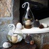 Pavilion Gift Company - Bless - 9.5" Gold Glass Lantern - Candle Holders - 4 of 4