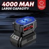 SILVEL Cordless Impact Wrench, MAX 650N.M Brushless Impact Wrench 1/2 inch, 4.0Ah Battery, 6 Sockets, 3300RPM Impact Driver wih Fast Charger - 4 of 4