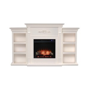 Tennyson Electric Fireplace with Bookcases - SEI - 1 of 4