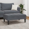 vidaXL Footstool Dark Gray 30.3"x21.7"x12.2" Velvet - 3 of 4