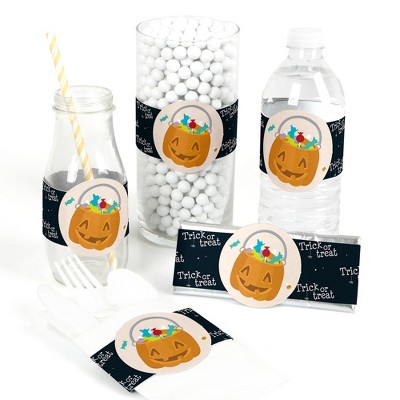 Big Dot of Happiness Trick or Treat - DIY Party Supplies - Halloween Party DIY Wrapper Favors & Decorations - Set of 15