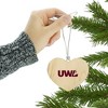 University of Wisconsin - La Crosse University Secondary Logo Heart Love Wood Christmas Tree Holiday Ornament - 3 of 3