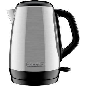 BLACK+DECKER 1.7L Cordless Electric Kettle, KE1700SD, Rapid Boil, Auto Shutoff, Stainless Steel - 1 of 4