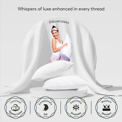 Pale Yellow 1000 Thread Count Cotton Standard Pillowcase Set