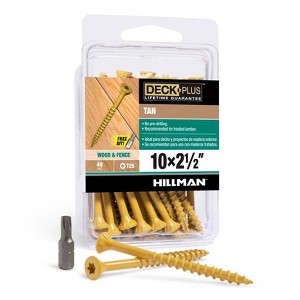Hillman Deck Plus No. 10 X 2-1/2 in. L Tan Star Flat Head Exterior Deck Screws 40 pk - 1 of 1