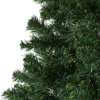 7.5-Foot Green Pine Artificial Christmas Tree with LED Lights