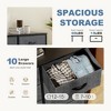 Lyngins 10-Drawer Tall Dresser for Bedroom, Wooden Chest of Drawers, Storage Cabinet with Water-Resistant Top for Closet/Nursery/Entryway - 3 of 4
