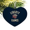 Liberty University Flames Logo Heart Love Wood Christmas Tree Holiday Ornament - 2 of 3