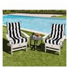 DSVIMOY 2PCS Set High Back Patio Chair Cushions, Tufted Rocking Chair Cushions, Adirondack Cushions, Black & White Print, 44''*22''*4" - 2 of 4