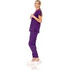 MediChic Womens 8-Pocket Scrubs Set- V-Neck with 4-Pocket Jogger Scrub Pants - 3 of 4