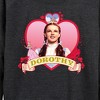 Women's - Wizard of Oz - Heart Dorothy Lightweight French Terry Wide Neck Long Sleeve Shirt - 2 of 4