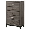 Okak 5-Drawer Wooden Chest Spacious Organizer Dresser with Easy-Pull Handles, Versatile Storage Solution for Home/Office - 4 of 4