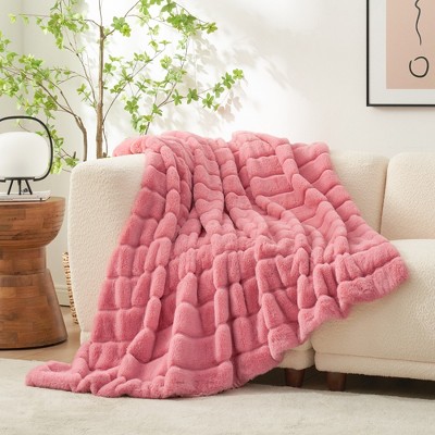 Cozy Bliss Plush Faux Fur Blanket, Ultra Soft Throw