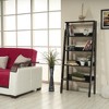 YONWAY 5-Tier Ladder Bookshelf, Wood Frame Organizer, Sturdy Display Shelf for Office, Bedroom, Living Room and Study Room - 2 of 4