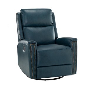 Hilario Fall 30.31''Wide Genuine Leather Swivel Rocker Recliner  Deal of the day | ARTFUL LIVING DESIGN - 1 of 4