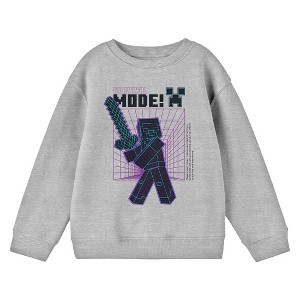 Minecraft Survival Mode Boy's Athletic Heather Sweatshirt - 1 of 2