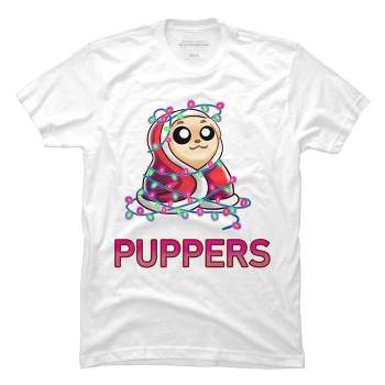Men's Design By Humans Comfy Christmas Pupper By Puppers T-Shirt