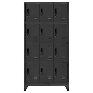 vidaXL Locker Cabinet Anthracite Steel Large Locker Cabinet - 1 of 4