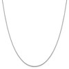 Black Bow Jewelry 1.25mm 14k White Gold Diamond Cut Oval Open Cable Necklace Chain - 3 of 4