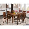 Modern 7 Piece Dining Set - Rectangle Table & 6 Kitchen Chairs - Home & Restaurant Use - 2 of 4