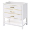 Bathroom Vanity Without Sink, Free Standing Bathroom Cabinet with 2 Drawers and Open Storage Shelf for Bathroom - 3 of 4