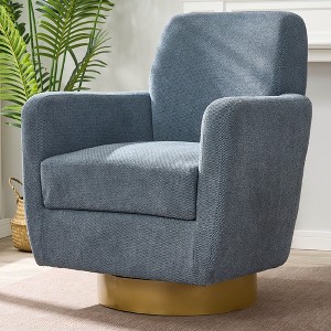 NicBex 360 Swivel Armchair, Accent Chair with Cotton Linen Fabric, Arm Chiar with Ergonomic Design, for Living Room, Bedroom - 1 of 4