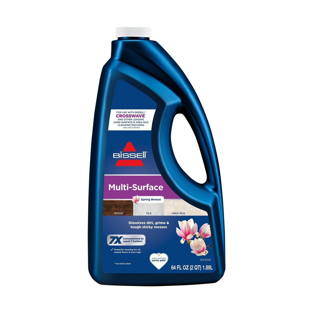 BISSELL 64 oz. CrossWave & SpinWave Multi-Surface Floor Cleaning Formula – 17891: Carpet & Tile Cleaner Solution