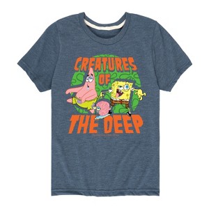 Boys' - SpongeBob SquarePants - Creatures Of The Deep Short Sleeve Graphic T-Shirt - 1 of 4
