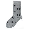 CTM Men's Snow Skiing Themed Cotton Blend Crew Socks (1 Pair) - 2 of 2