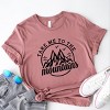 Simply Sage Market Take Me To The Mountains Circle Short Sleeve Tee - M - Mauve - 3 of 4