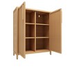 KTMBDW Bathroom Cabinet Freestanding, Bamboo Storage Cabinet 3-Tier Floor Cupboard with Door and Shelf for Bathroom, Kitchen, Hallway, Natural - 4 of 4