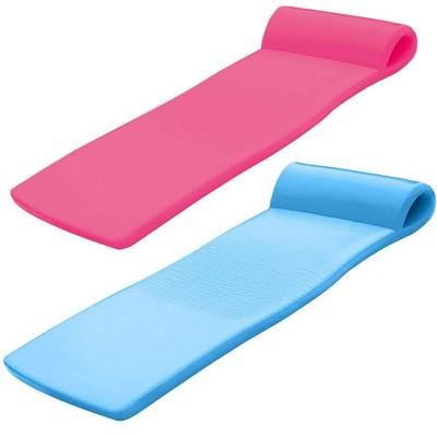 TRC Recreation Super Soft Sunsation Foam Pool Loungers, Pink and Bahama Blue