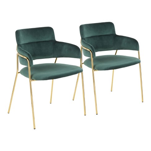 Emerald green chair with gold online legs