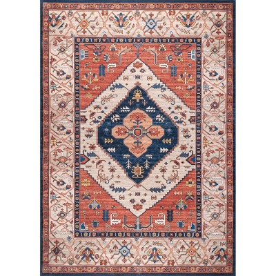 Eco-Friendly Reversible Rust Washable Area Rug, 3' x 5'