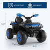 12V Electric Ride on Toys for Kids with Remote Control, Kid ATV with LED & Bluetooth, Dual 45W Motors & 3 Speed Electric Car for Kids - 3 of 4