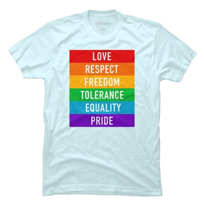 Adult Design By Humans Pride Rights Motto By PINHEAD66 T-Shirt