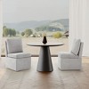 WestinTrends Soho Modern Upholstered Chenille Armless Dining Chairs With Casters (Set of 2) - 2 of 4