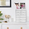 Sorbus Medium 7 Drawer Makeup Organizer Case with Lipstick Slots & Makeup Brush Holders ( - 2 of 4