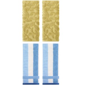 REGALWOVEN 4 Pcs Absorbent Soft Cotton Hand Towels for Bathroom - 1 of 4