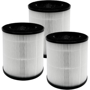 Nispira B-D02L Filter Replacement for MOOKA KOIOS Air Purifiers, VEWIOR B-D02U Air Purifier 3-in-1 HEPA Activated Carbon, 3 Packs - 1 of 4