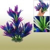 Unique Bargains Aquarium Tank Plastic Grass Plant w Ceramic Base 9.8" - 2 of 3