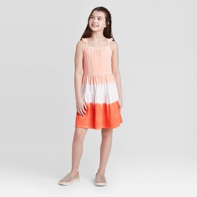 girls orange dress