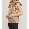 Women's Floral & Leopard Ruffle Top - entro - 2 of 4