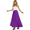 Women's High Waisted Pleated Flowy Maxi Skirt - Summer Casual with Pockets Purple - 3 of 4